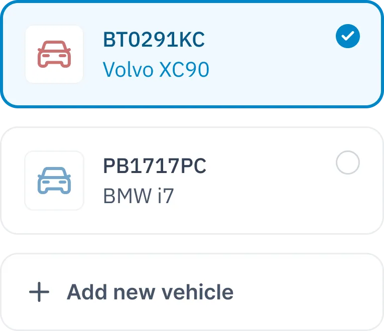 Manage multiple vehicles